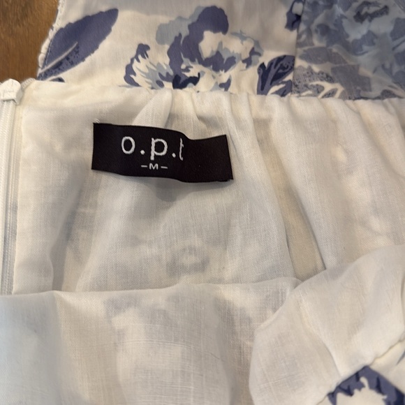 O.P.T. Blue and White Floral Dress - M - Picture 5 of 6